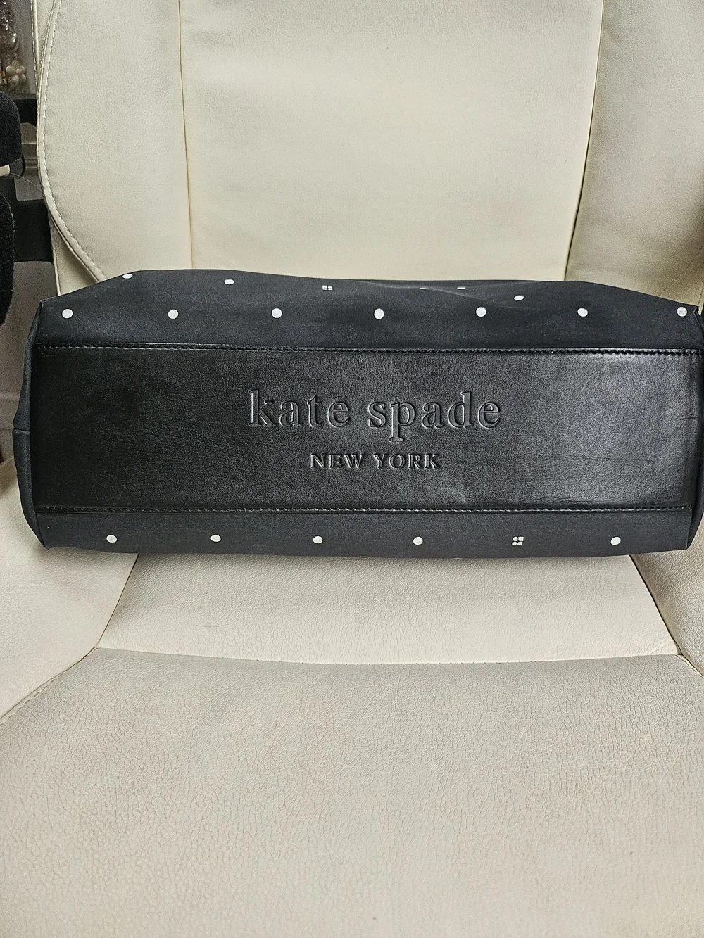 Kate Spade Black Polka Dot Tote Bag